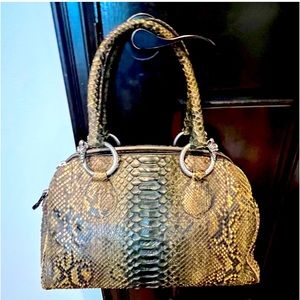 Ape Regina made in Italy python bag large